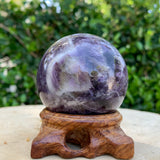 364g 6x6x6cm Purple Banded Chevron Amethyst Sphere from South Africa