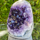 616g 10x9x7cm Grade A+ Big Smooth Crystal Purple Amethyst Geode from Uruguay