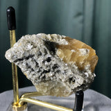 96g 5x4x5cm Orange Scheelite with Silver Muscovite from Mt. Xuebaoding,Sichuan,CHINA
