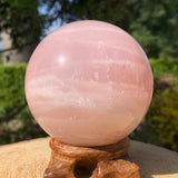 964g 8x8x8cm Pink Rose Quartz Sphere from China