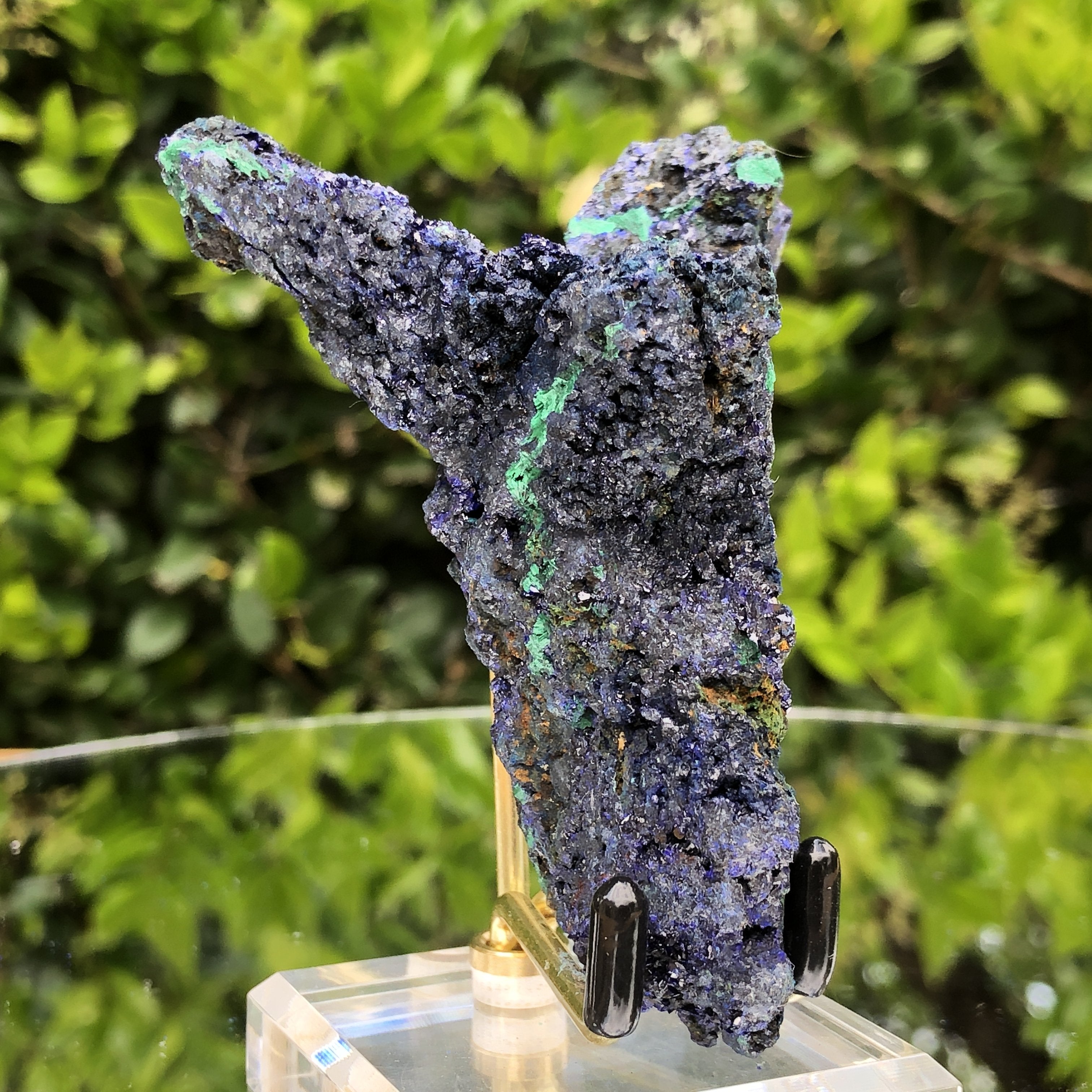 122g 9.5x6.5x4.5cm Victory Angel Blue Azurite w/ green Malachite from Sepon Mine, Laos - Locco Decor