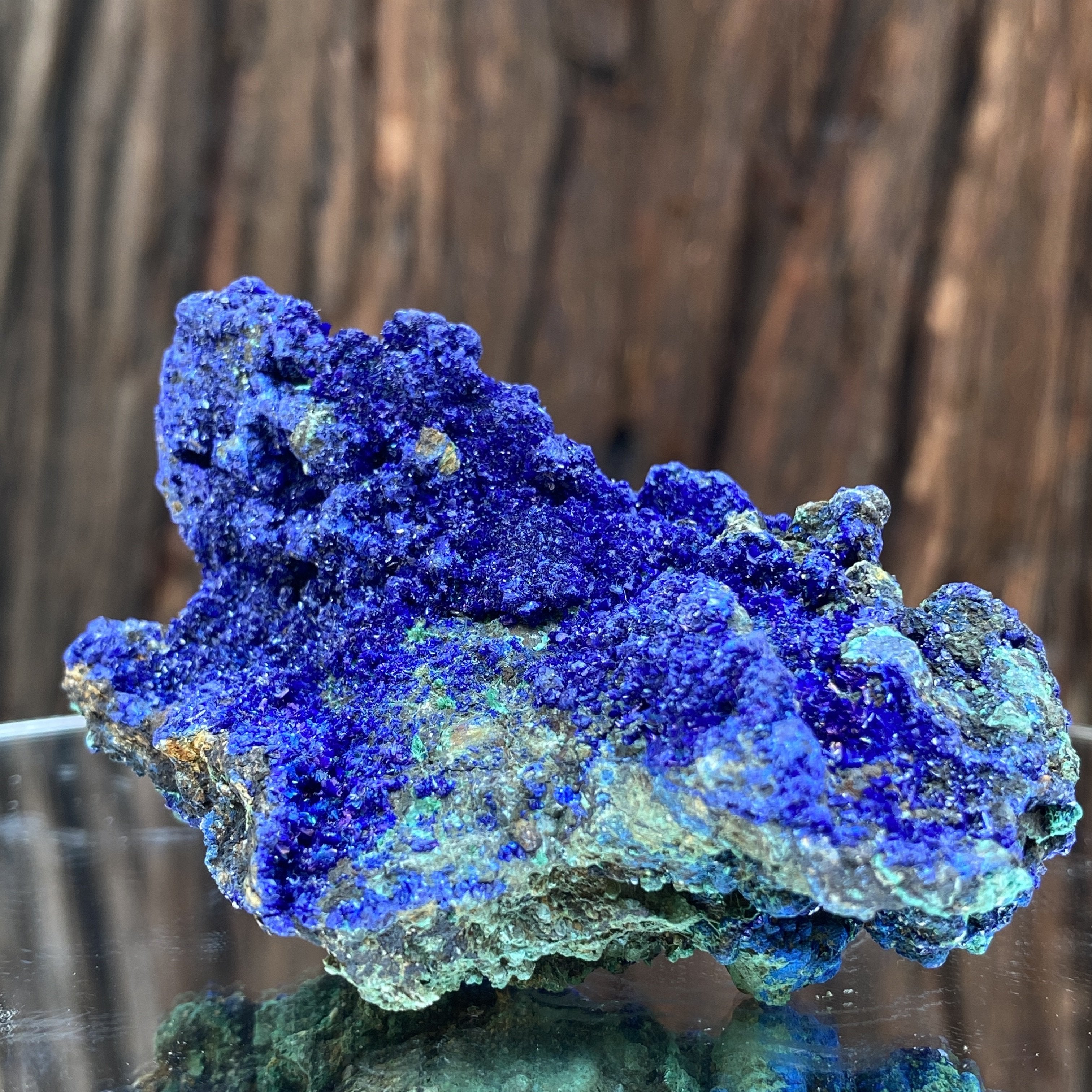 92g 7x5x4cm Blue Shiny Azurite from Laos - Locco Decor