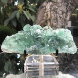 412g 15x7x6cm Glass Green and Clear Fluorite from Xianghualing,Hunan,CHINA