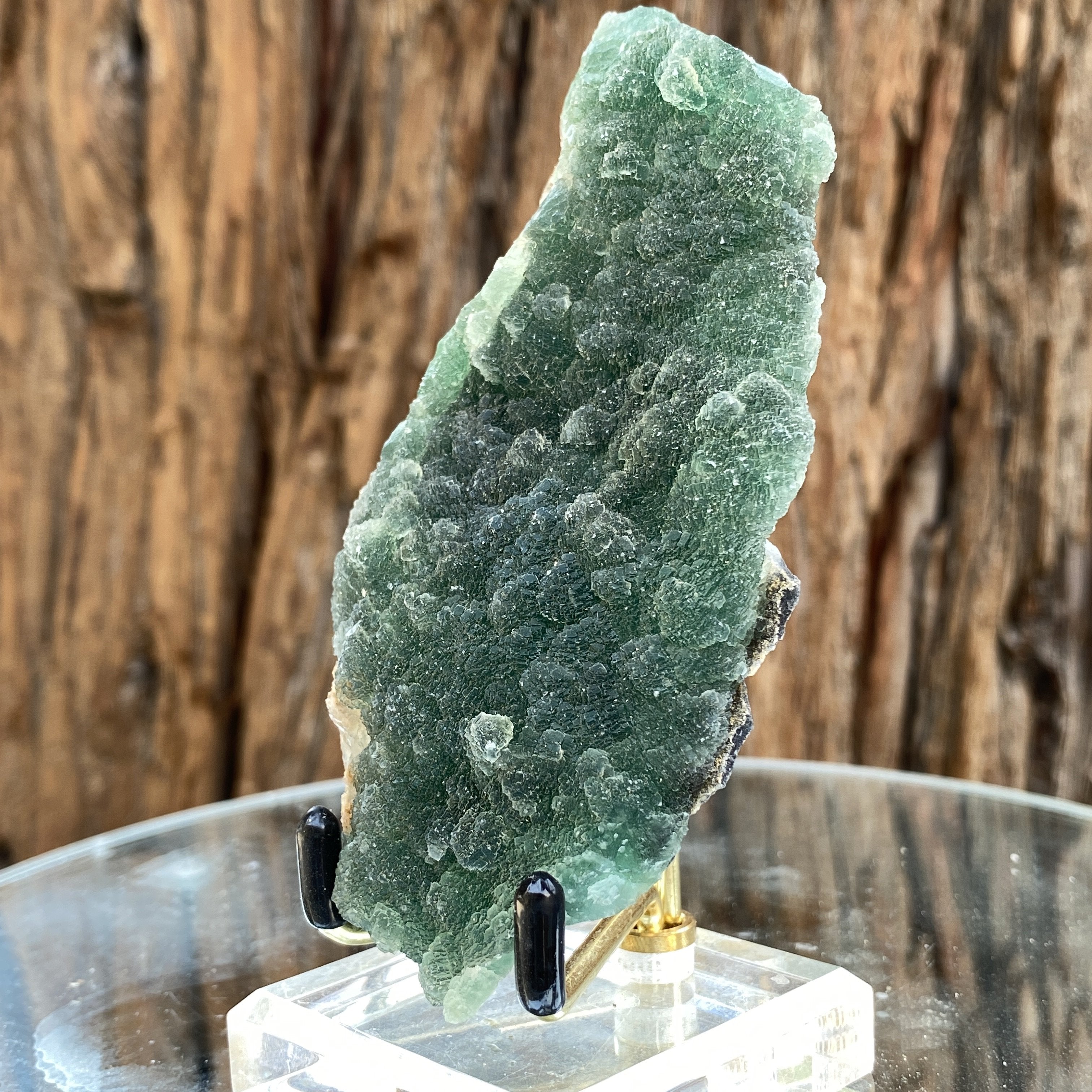204g 11x6x3cm Green botryoidal Fluorite from China - Locco Decor