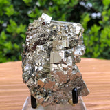 466g 9x7x7cm Gold Pyrite with Grey Galena from Huaron, Peru