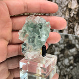 42g 5x3x3cm Glass Green and Clear Fluorite from Xianghualing,Hunan,CHINA