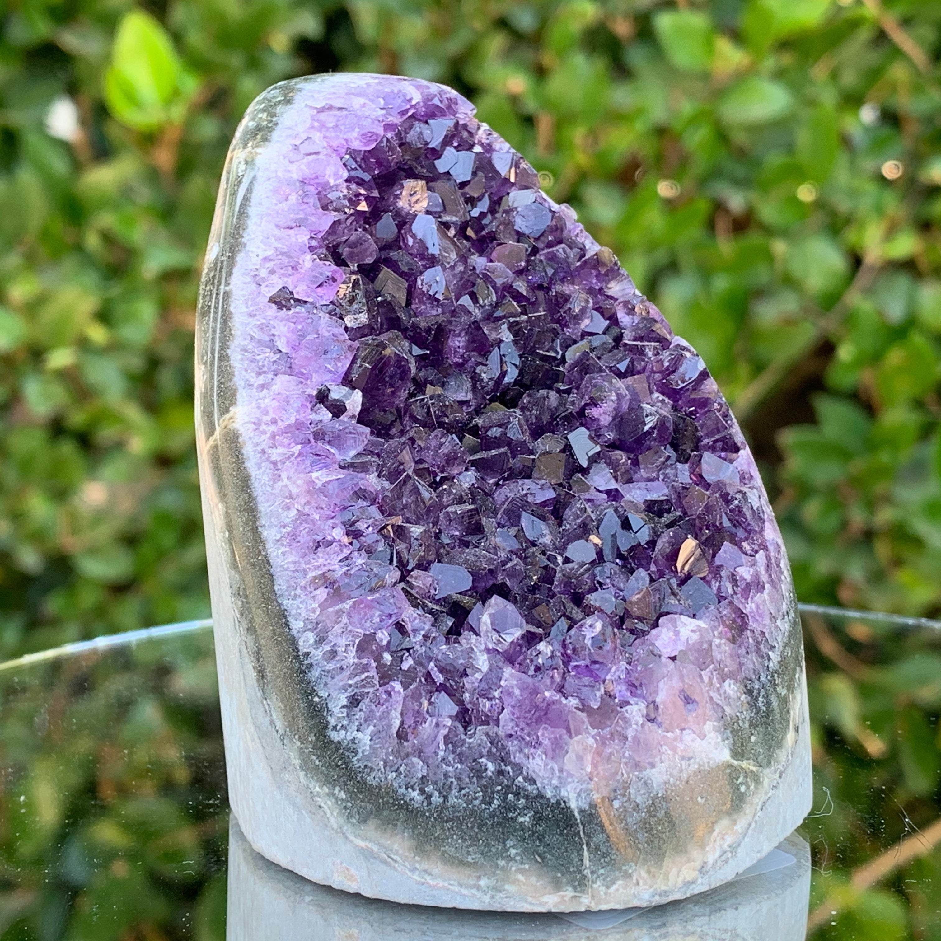 412g 7x7x10cm Purple Amethyst Geode from Uruguay