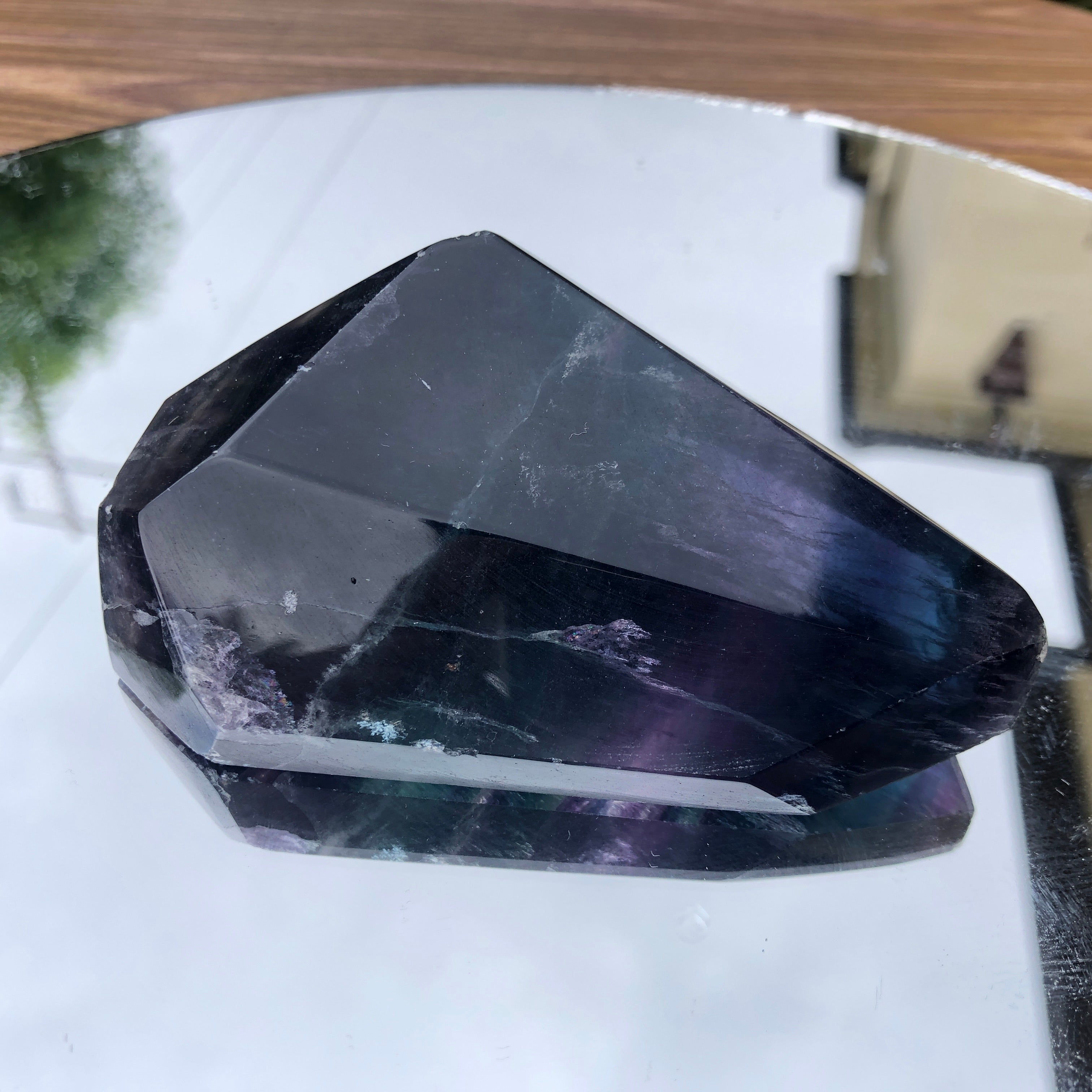 Colorful Rainbow Fluorite Natural Polished from China