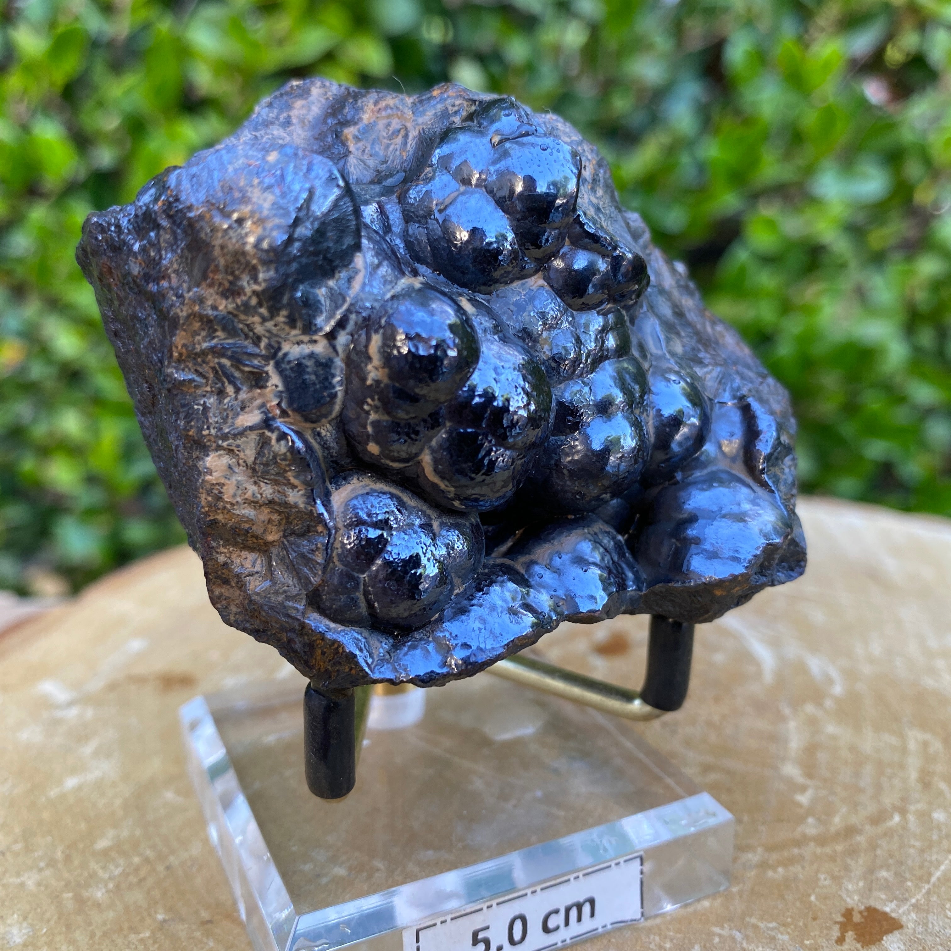 278.0g 9x7x6cm Black Botryoidal Hematite from Morocco