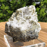 1.608kg 15x11x8cm Gold  Clear Quartz Pyrite with Grey Galena from Huaron, Peru - Locco Decor