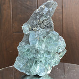 860g 15x9x8cm Glass Green Clear Transparent Fluorite from China - Locco Decor