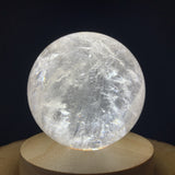 914g 8x8x8cm White Clear Quartz Sphere from China