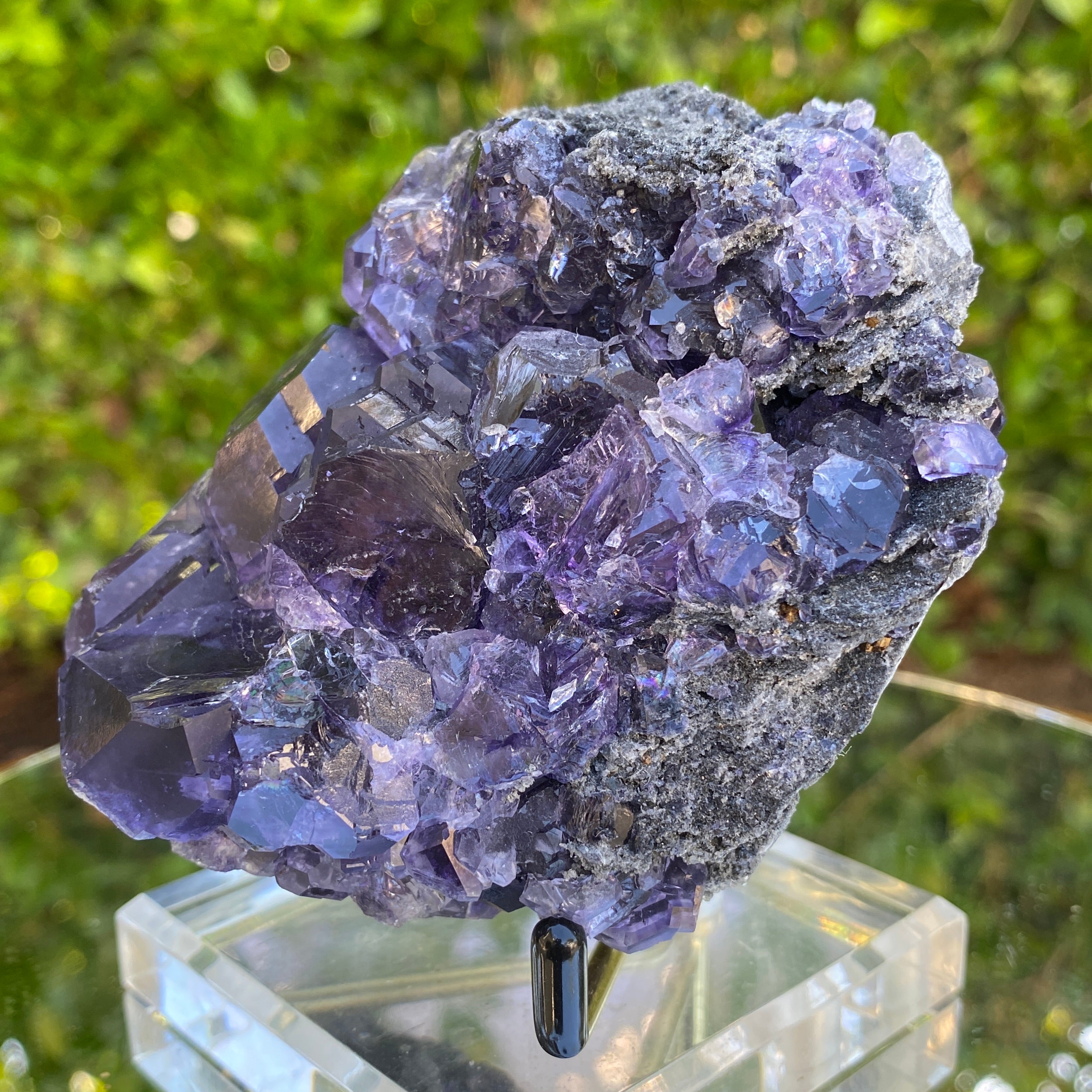 190g 11x9x7cm Purple Tanzanite Fluorite from China