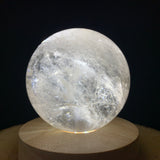 642g 7x7x7cm White Clear Quartz Sphere from China