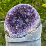 366g 8x7x7cm Grade A+ Big Smooth Crystal Purple Amethyst Geode from Uruguay