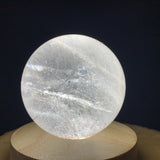 762g 8x8x8cm White Clear Quartz Sphere from China