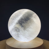 914g 8x8x8cm White Clear Quartz Sphere from China