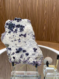 450g 16x12x3cm Dots White and Purple Fluorite from Inner Mongolia, China