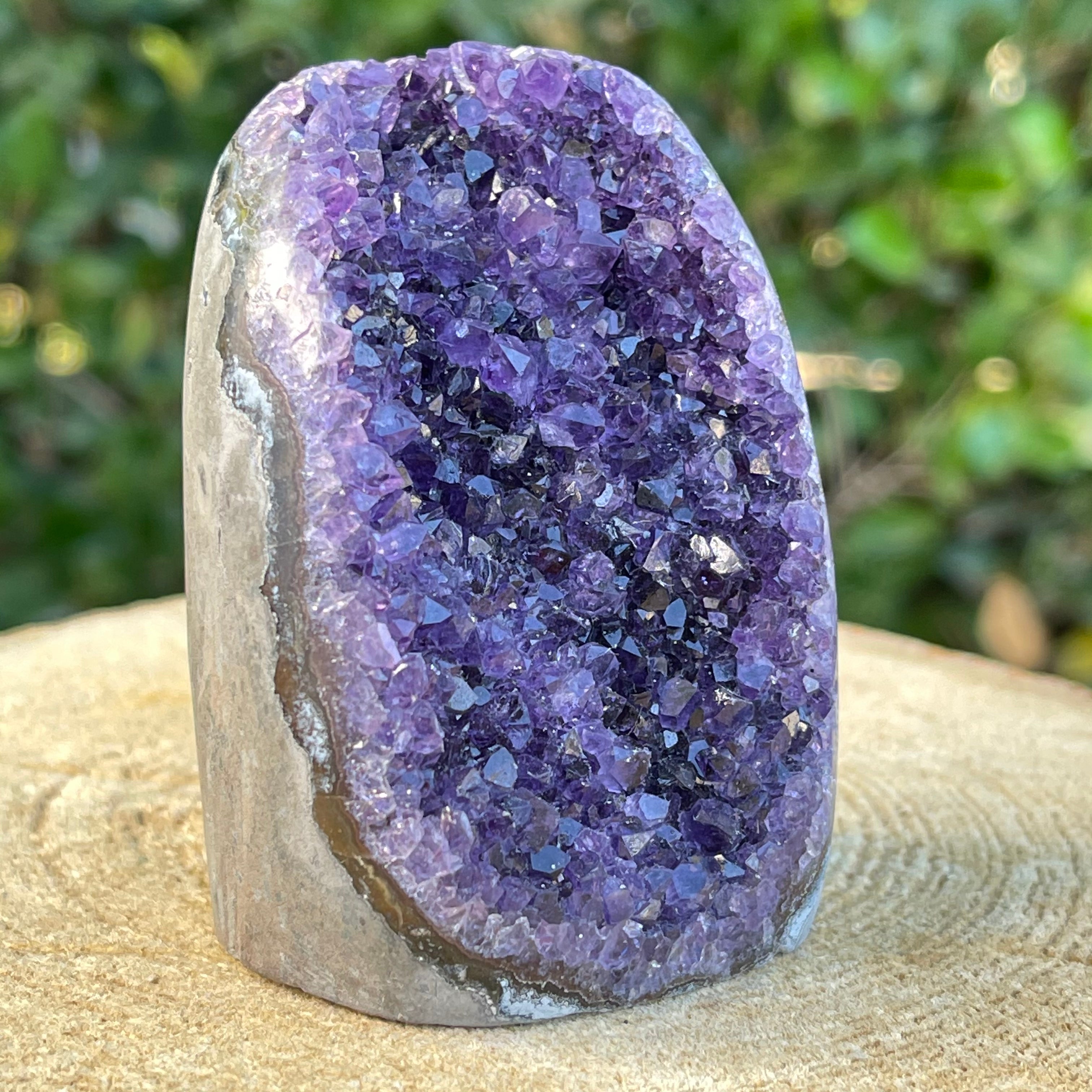 244g 7x5x5cm Purple Amethyst Geode Grade A from Uruguay