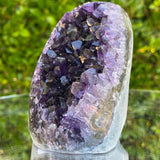 520g 9x8x7cm Grade A+ Big Smooth Crystal Purple Amethyst Geode from Uruguay