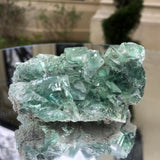 224g 9x8x5cm Glass Green and Clear Fluorite from Xianghualing,Hunan,CHINA