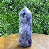 776g 17x7x7cm Purple Banded Chevron Amethyst Point Tower from South Africa - Locco Decor
