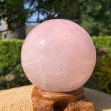 754g 8x8x8cm Pink Rose Quartz Sphere from China