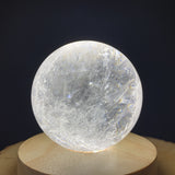 700g 8x8x8cm White Clear Quartz Sphere from China