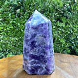 1.49kg 17x10x8cm Purple Banded Chevron Amethyst Point Tower from South Africa - Locco Decor