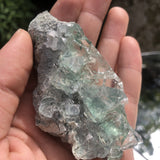 136g 9x5x4cm Glass Green and Clear Fluorite from Xianghualing,Hunan,CHINA - Locco Decor