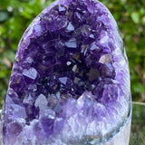 512g 9x8x7cm Grade A+ Big Smooth Crystal Purple Amethyst Geode from Uruguay