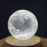 818g 8x8x8cm White Clear Quartz Sphere from China