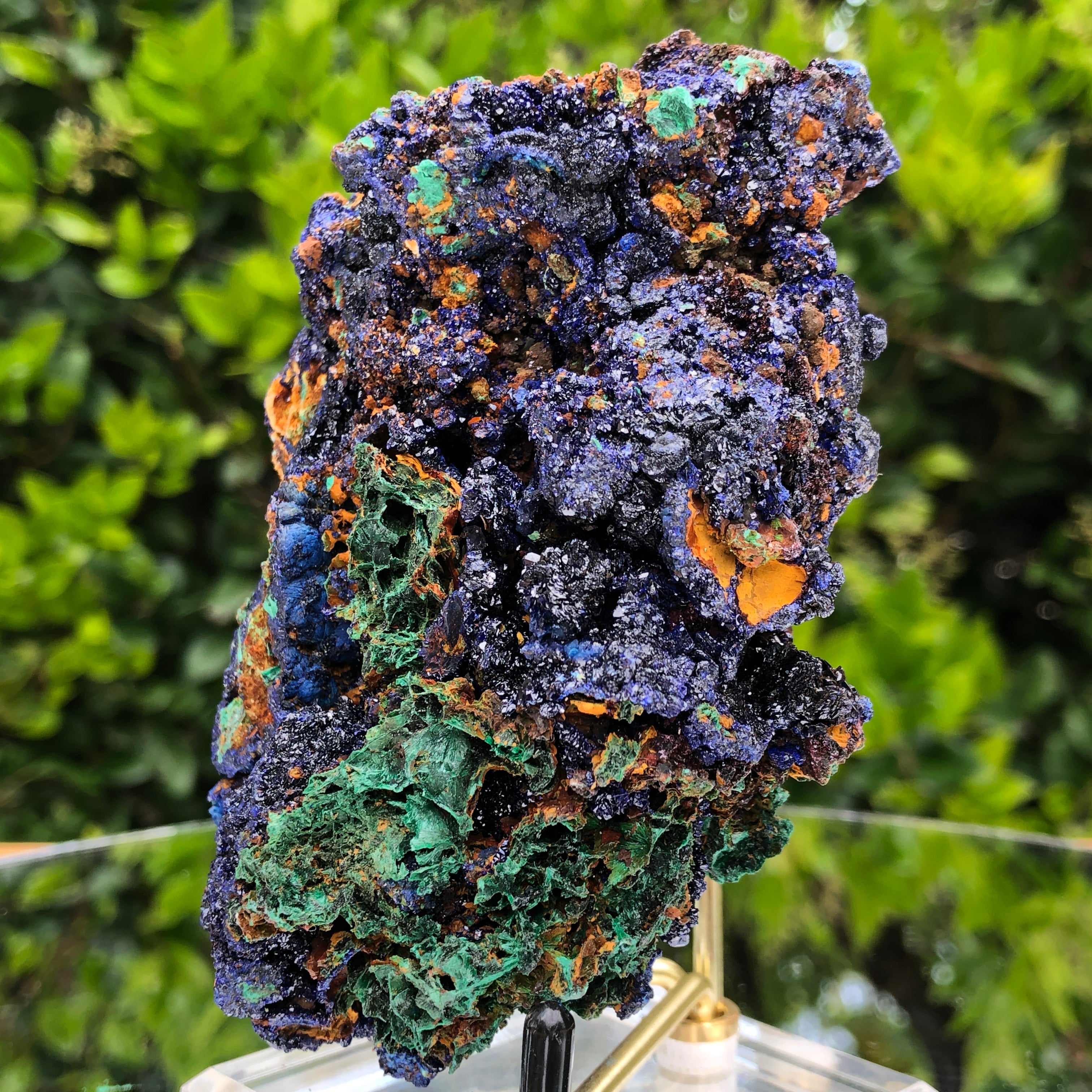 438g 11x7x6.3cm Blue Azurite w/ green Malachite from Sepon Mine, Laos