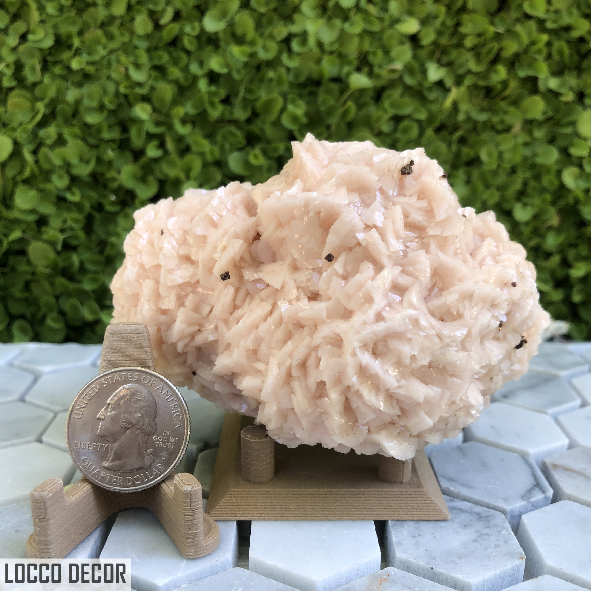 375g 8x11x6cm Pink Dolomite with Chalcopyrite from Morocco