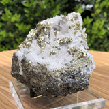1.608kg 15x11x8cm Gold  Clear Quartz Pyrite with Grey Galena from Huaron, Peru - Locco Decor