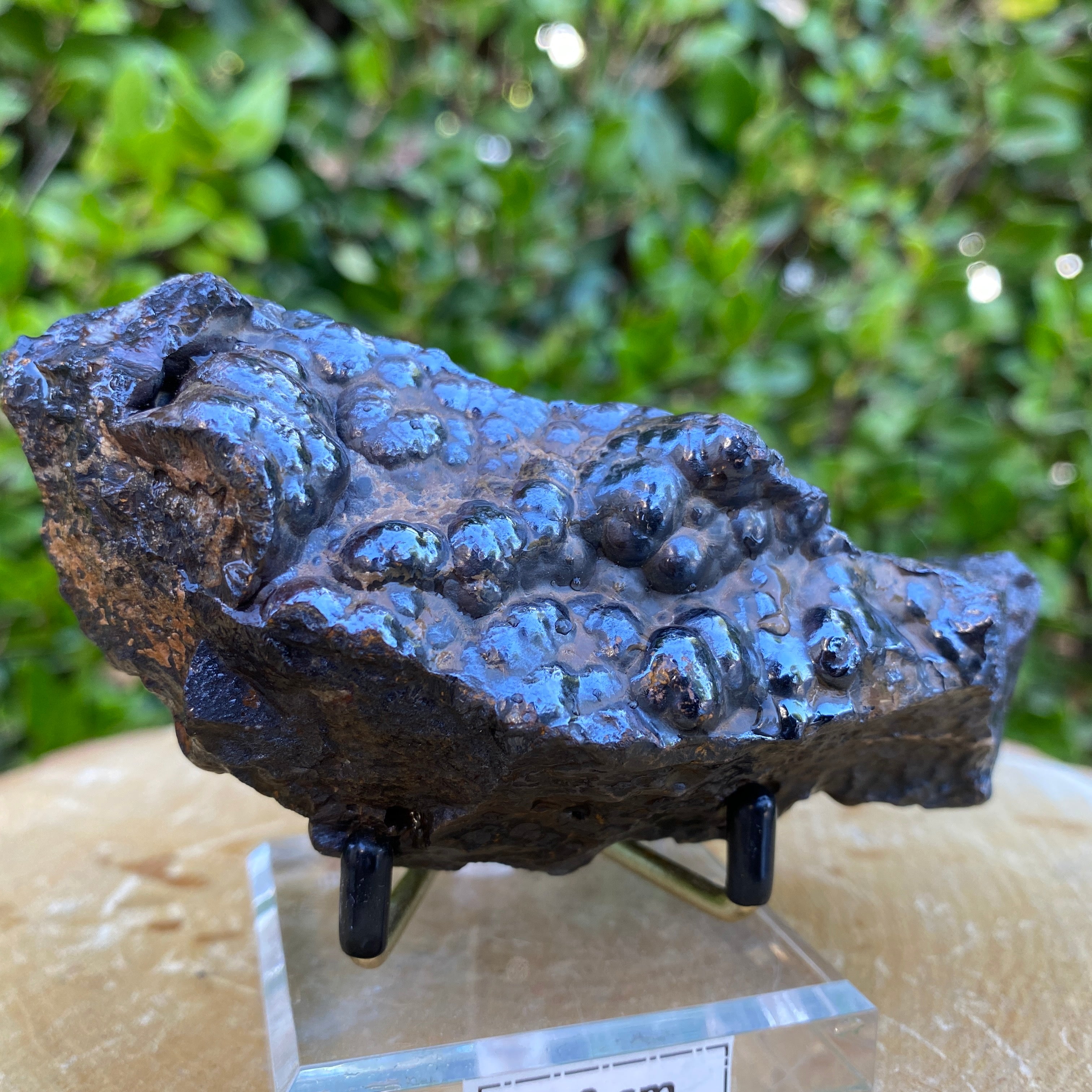 172.0g 10x5x4cm Black Botryoidal Hematite from Morocco