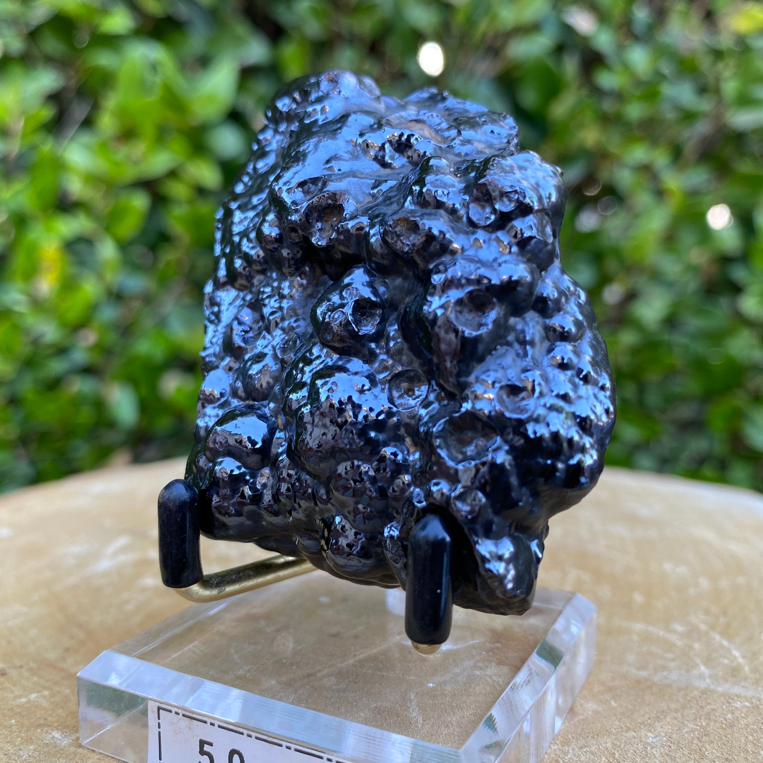 136.0g 8x5x4cm Black Botryoidal Hematite from Morocco