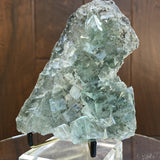 654g 12x10x6cm Glass Green Clear Transparent Fluorite from China - Locco Decor