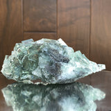 404g 13x7x6cm Glass Green Clear Transparent Fluorite from China - Locco Decor
