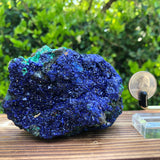 704g 11x8x8cm Blue Azurite w/ green Malachite from Sepon Mine, Laos