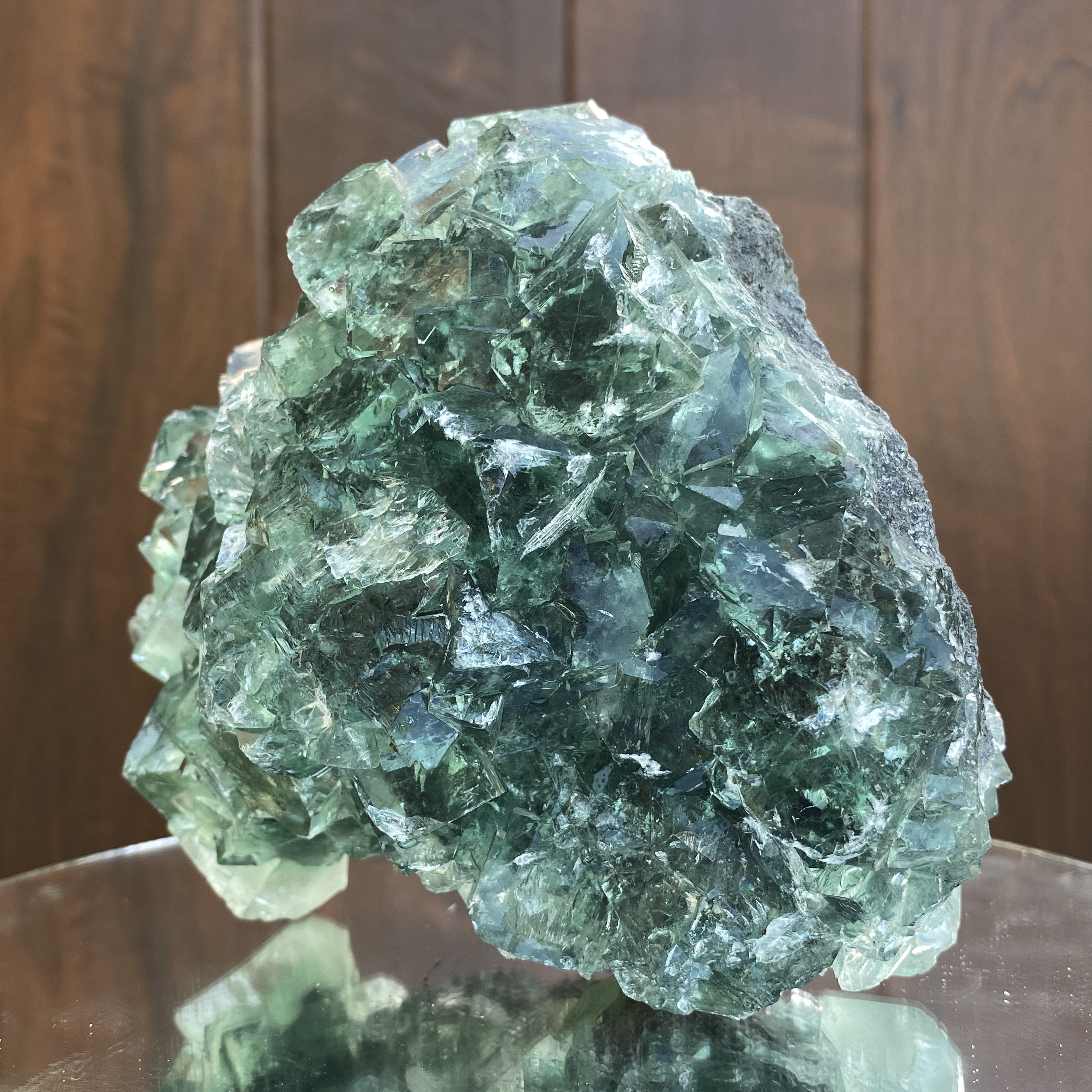 1.59kg 15x13x9cm Glass Green Clear Transparent Fluorite from China - Locco Decor