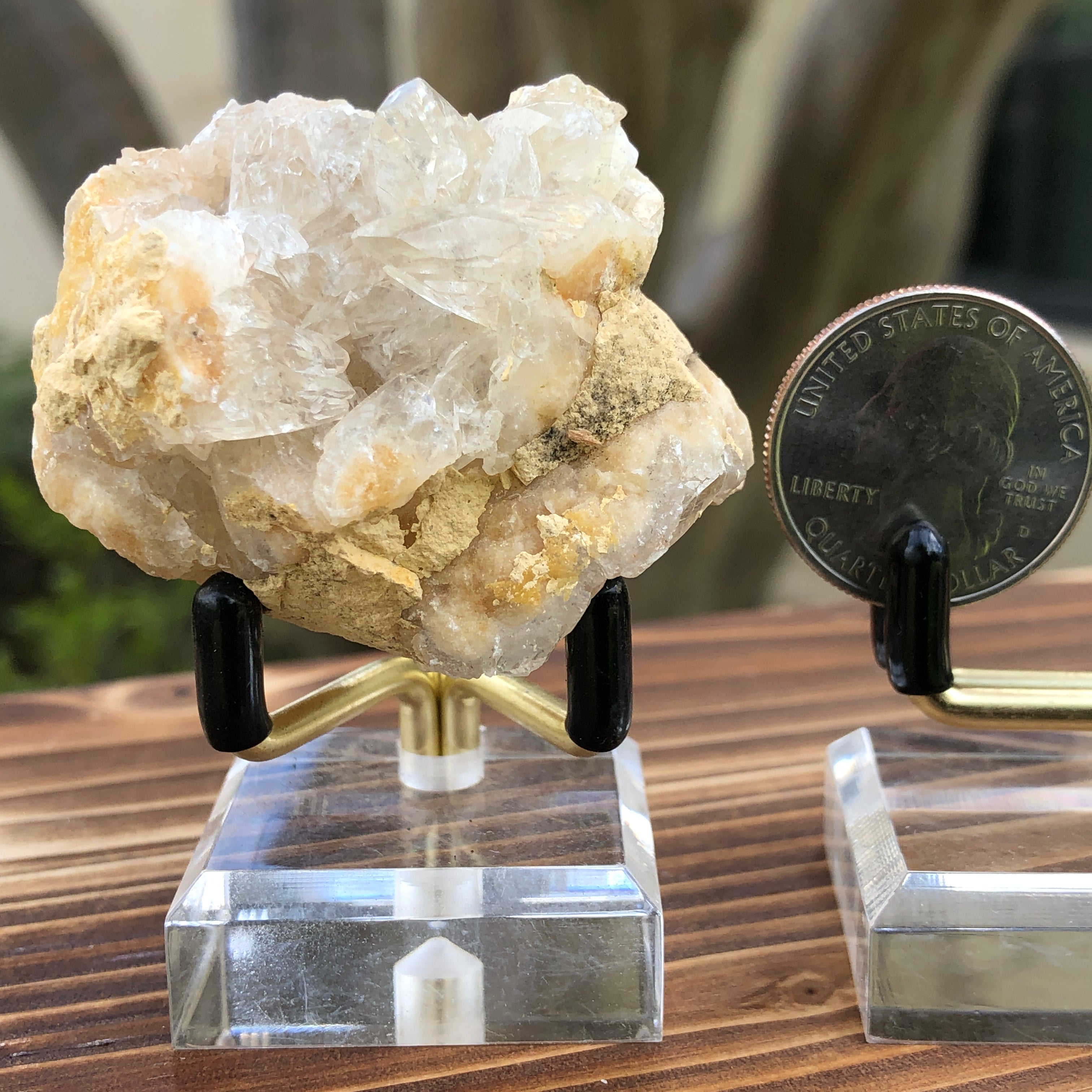 60g 1.7x1.7x1.3cm White Calcite Geode  from Brazil