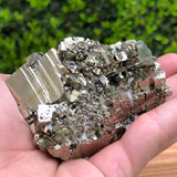 466g 9x7x7cm Gold Pyrite with Grey Galena from Huaron, Peru