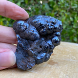 82.0g 7x6x2cm Black Botryoidal Hematite from Morocco