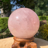 834g 8x8x8cm Pink Rose Quartz Sphere from China
