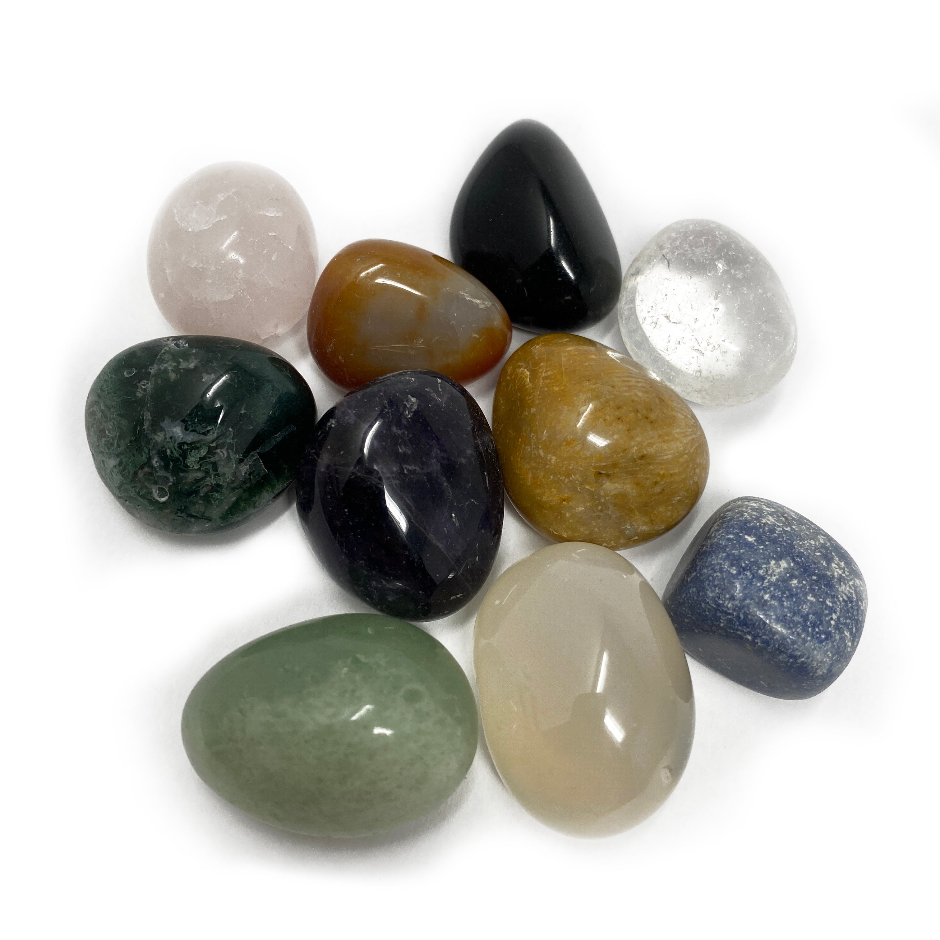 Natural Tumbled Rough Assorted Healing Reiki Crystal Healing Protection Set