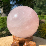 938g 8x8x8cm Pink Rose Quartz Sphere from China