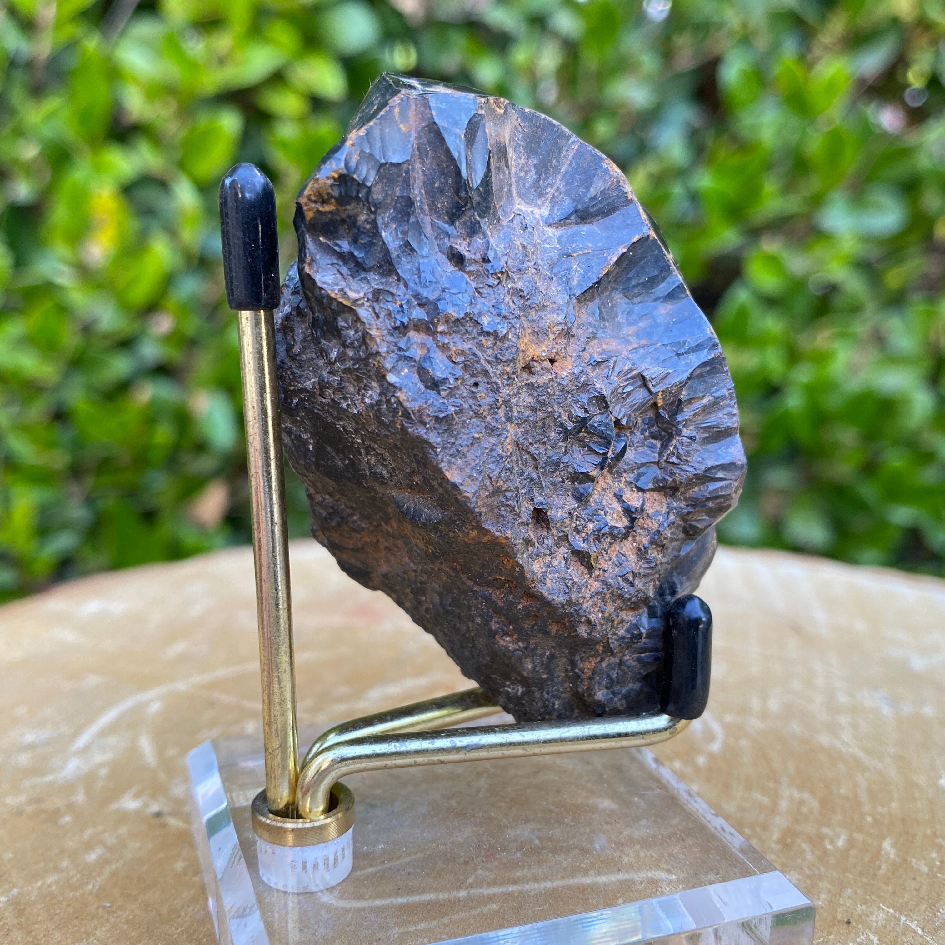 136.0g 8x4x4cm Black Botryoidal Hematite from Morocco