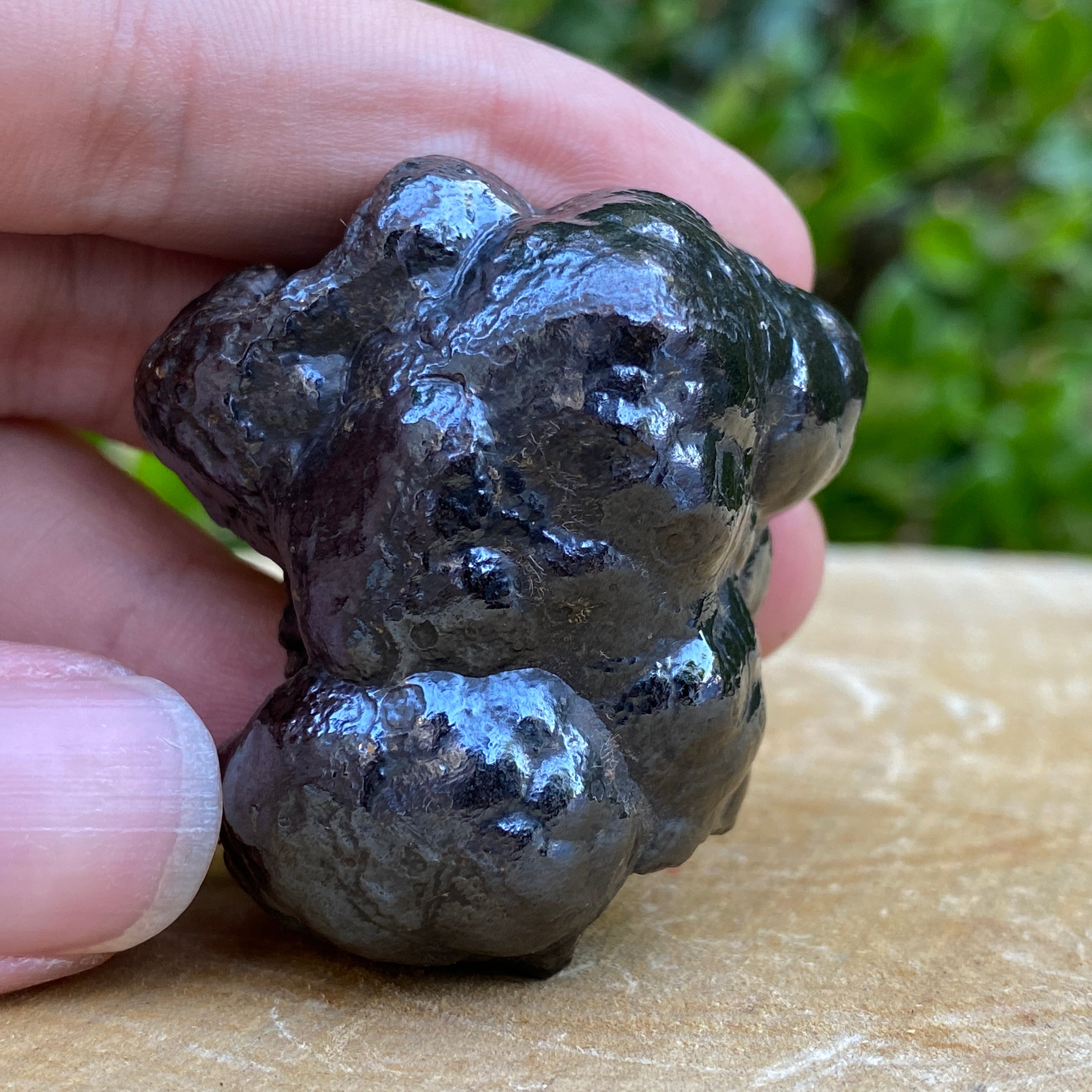 82.0g 5x5x3cm Black Botryoidal Hematite from Morocco