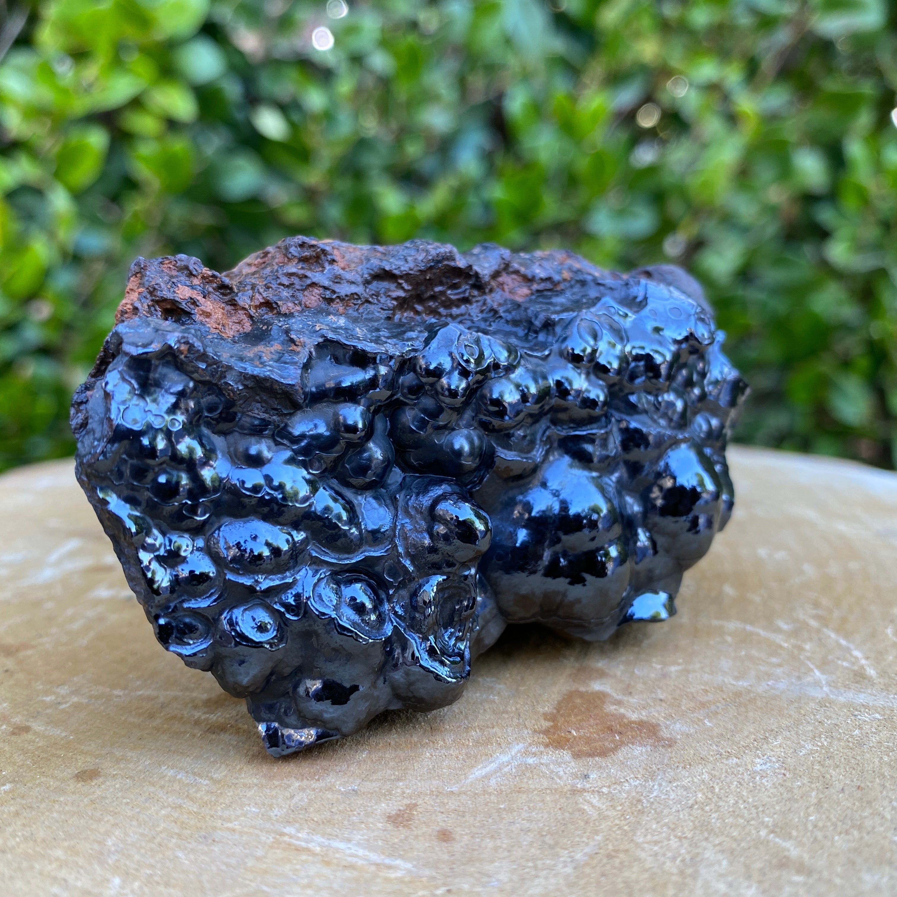 238.0g 9x6x5cm Black Botryoidal Hematite from Morocco